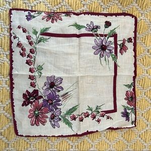 Vintage Floral Handkerchief